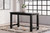 Jeanette Linen / Black 5 Pc. Counter Table, 4 Upholstered Barstools