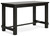Jeanette Linen / Black 5 Pc. Counter Table, 4 Upholstered Barstools