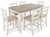 Skempton White / Light Brown Counter Height Dining Table And Bar Stools (Set of 7)