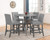 Judson 5 Piece Counter Height Table Set Grey