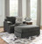 Karinne Smoke 2 Pc. Chair And A Half, Ottoman