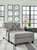 Davinca Charcoal Chair And A Half, Ottoman