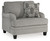 Davinca Charcoal Chair And A Half, Ottoman