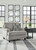 Davinca Charcoal Chair And A Half, Ottoman