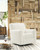 Herstow Ivory Swivel Glider Accent Chair