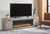 Naydell Gray 92" TV Stand With Wide Fireplace Insert