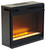 Wynnlow Gray 72” TV Stand With Fireplace Insert Glass/Stone