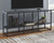 Yarlow Black Extra Large TV Stand Open Shelves