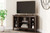 Camiburg Warm Brown Corner TV Stand/Fireplace Opt