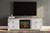 Willowton Whitewash 72" TV Stand With Faux Firebrick Fireplace Insert