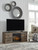Trinell Brown TV Stand With Electric Fireplace