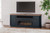 Landocken Two-tone 83" TV Stand With Electric Fireplace