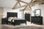 Sandy Beach California King 4 Piece Set (Bed, Nightstand, Dresser, Mirror) Black