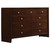 Serenity Eastern King 4 Piece Set (King Bed, Nightstand, Dresser, Mirror) Brown