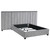 Arles Queen Bed and Wing Panel Set Dark Gray