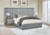 Arles Queen Bed and Wing Panel Set Dark Gray