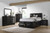 Briana Queen 5 Piece Set (Bed, Nightstand, Dresser, Mirror, Chest) Black Wood