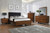 Robyn 5 Piece Bedroom Set (Upholstered Queen Bed, Nightstand, Dresser, Mirror and Chest) Dark Brown