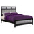 Barzini California King Bed Pearl Silver And Black