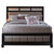 Barzini California King Bed Pearl Silver And Black