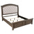 California King Bed Dark Brown Wood