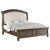 California King Bed Dark Brown Wood