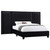 Hailey California King Bed And Wing Panel Set Black