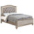 Bling Game Eastern King Bed Pearl Silver And Metallic