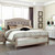 Bling Game Eastern King Bed Pearl Silver And Metallic