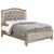 Bling Game Queen Bed Pearl Silver Wood
