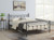 Canon Metal Slatted Headboard Queen Platform Bed Black