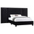 Hailey Queen Bed And Wing Panel Set Black