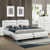 Jeremaine Upholstered Bed Queen White