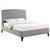 Queen Bed Pearl Silver and White