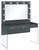 Afshan 3-Drawer Vanity Desk With Lighting Mirror Gray