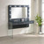 Afshan 3-Drawer Vanity Desk With Lighting Mirror Gray