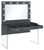 Afshan 3-Drawer Vanity Desk With Lighting Mirror Gray