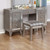 Leighton Vanity Desk & Stool Silver