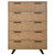 Taylor 5-Drawer Rectangular Chest Light Honey Brown