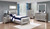 Leighton Twin Bed 5 Piece Set Pearl Silver