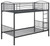 Anson Twin over Twin Bunk Bed With Ladder Gray