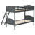 Arlo Twin over Twin Bunk Bed 64" Wood Gray