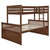 Atkin Twin Extra Long Over Queen 3-Drawer Bunk Bed Brown