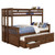 Atkin Twin Extra Long Over Queen 3-Drawer Bunk Bed Brown