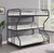 Garner Triple Full/Twin over Full Bunk Bed With Ladder Gray