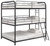 Garner Triple Triple Full Bunk Bed With Ladder Gray