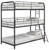 Garner Triple Twin Bunk Bed With Ladder Gray