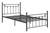 Canon Metal Slatted Headboard Full Platform Bed Black