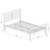 Cooper Metal Bed Full Bed Pearl Silver