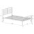 Cooper Metal Bed Twin Bed Pearl Silver
